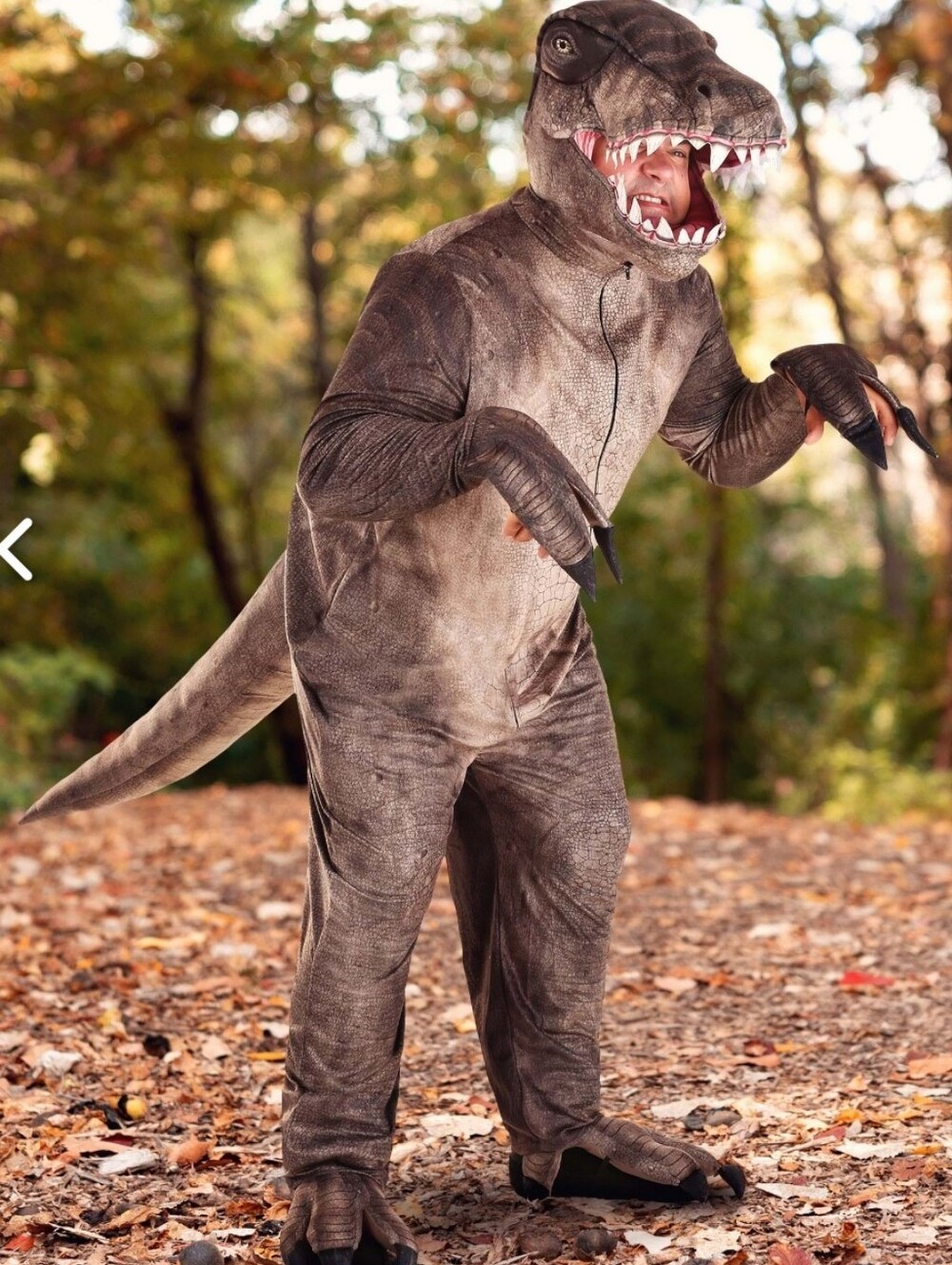 Adult Plus Size T-Rex Costume in Brown - Classic Dinosaur Outfit - 2X